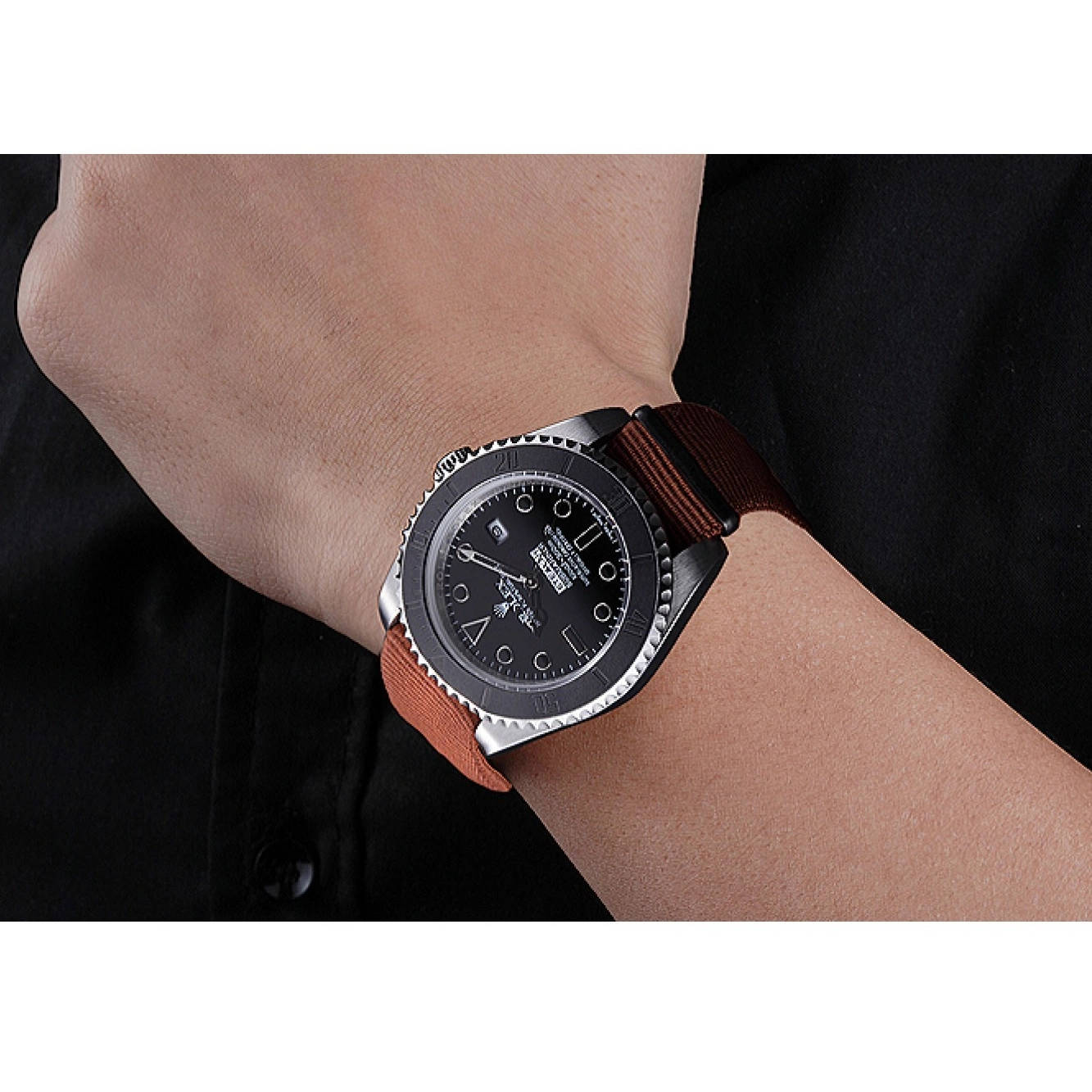 Aaa fake watches Brown Rolex 621992 Submariner Stealth 0824